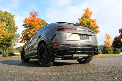 Lamborghini Urus Endschalldämpfer quer Ausgang rechts/links mit 2 Abgasklappen - 2x115x85 Typ 38 rechts/links schwarz emal...