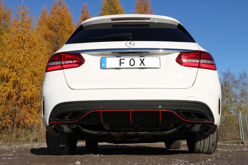 Mercedes C-Klasse 205 Limousine/ T-Modell/ Cabrio/ Coupe Endschalldämpfer rechts/links mit Endrohrtulpen
