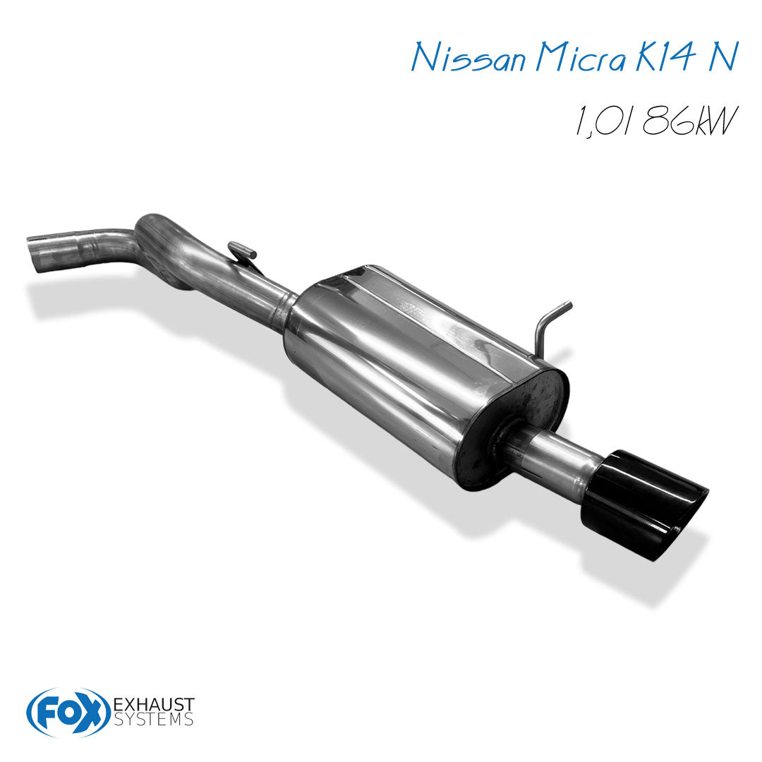 Nissan Micra K14 N Endschalldämpfer - 1x90 Typ 25 schwarz emalliert