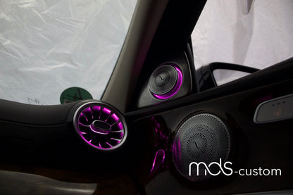 Mercedes W213 3D-Hochtöner mit Ambientebeleuchtung – Nachrüstsatz für Mercedes E-Klasse