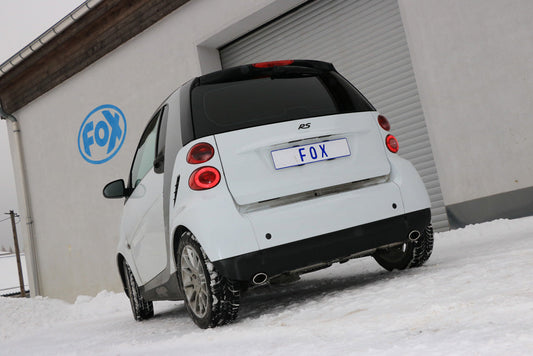 FOX Smart Fortwo Coupe 451 Endschalldämpfer quer Ausgang rechts/links inkl. Flexstück - 86x54 Typ 32 rechts/links