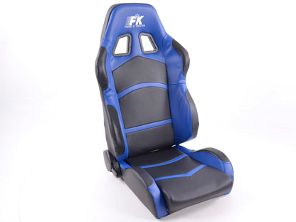 FK Sportsitze Auto Halbschalensitze Set Cyberstar Kunstleder schwarz /blau