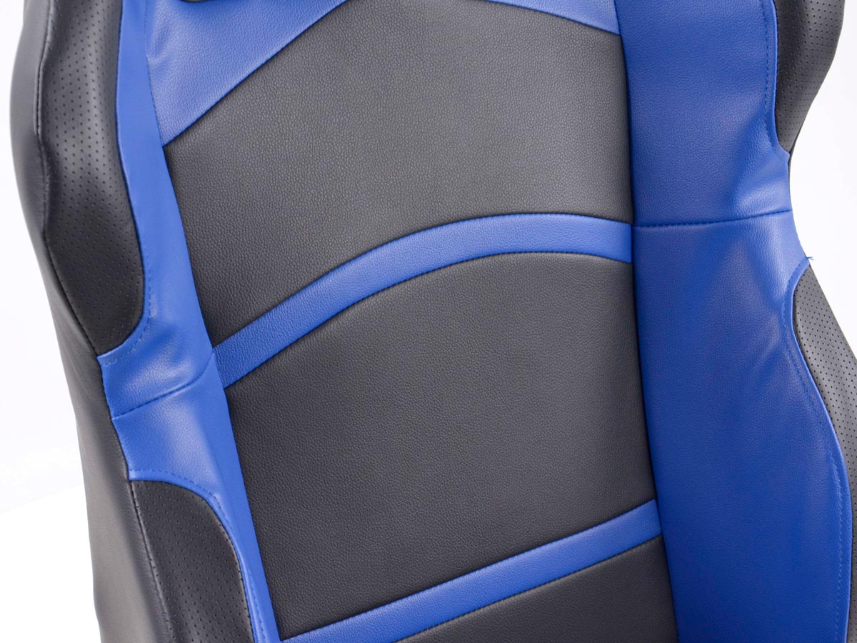 FK Sportsitze Auto Halbschalensitze Set Cyberstar Kunstleder schwarz /blau