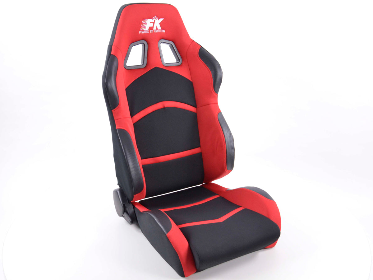 FK Sportsitze Auto Halbschalensitze Set Cyberstar Stoff schwarz / rot
