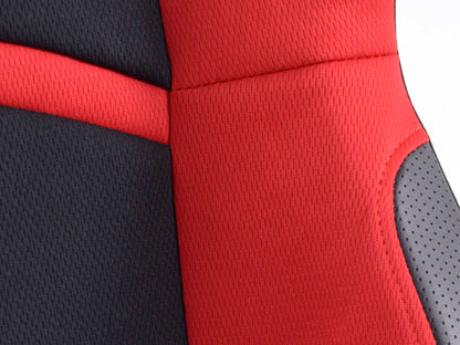 FK Sportsitze Auto Halbschalensitze Set Cyberstar Stoff schwarz / rot