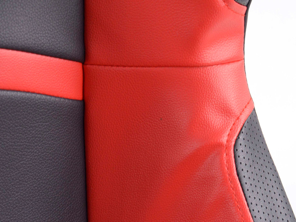 FK Sportsitze Auto Halbschalensitze Set Cyberstar Kunstleder schwarz / rot