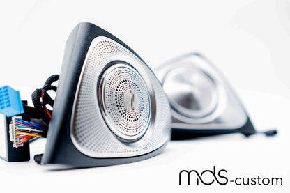 Mercedes E-Klasse W213 Ambientebeleuchtung Komplett-Set | Lüftungsdüsen und 3D-Hochtöner