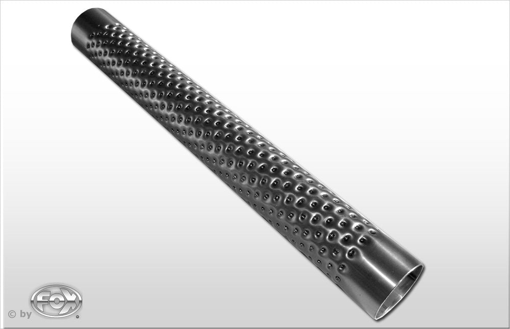 FOX Perforiertes Rohr Variante 2 - Ø63mm Mit nach innen aufgestellten Löchern - Länge: 450mm - Material: 1:4301