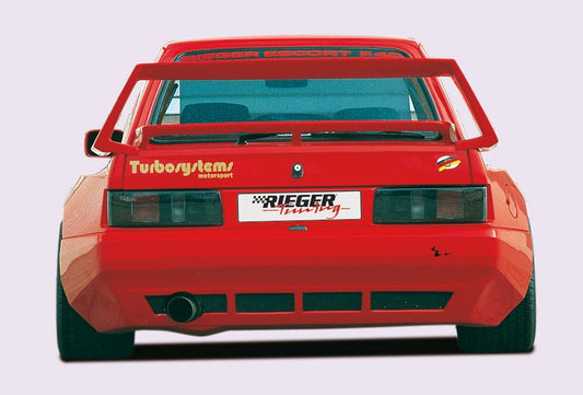 Ford Escort 3 Rieger Heckflügel Breitbau II Extremversion GFK, 
Gutachten, Montagezubehör