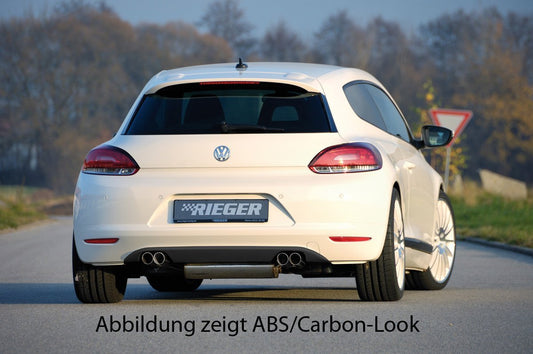 VW Scirocco 3 (13) Rieger Heckschürzenaufsatz  für Doppelendrohr li. u. re., ABS, 
inkl. Montagezubehör, Gutachten