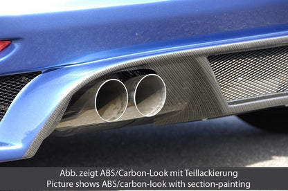 VW Scirocco 3 (13) Rieger Heckschürzenansatz  für Doppelendrohr li. u. re., ABS, 
inkl. Montagezubehör, Alugitter, Gutachten