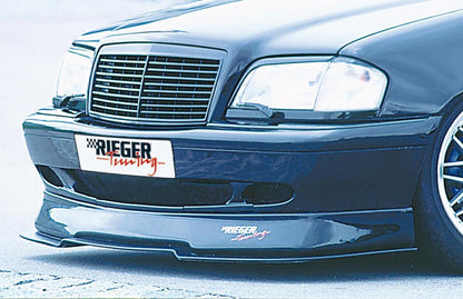 Mercedes C-Klasse (W202) Rieger Spoilerlippe (Montagehinweis: wird auf orig. Lippe geklebt) ABS, 
inkl. Gutachten, Montagezubehör