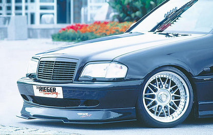 Mercedes C-Klasse (W202) Rieger Spoilerlippe (Montagehinweis: wird auf orig. Lippe geklebt) ABS, 
inkl. Gutachten, Montagezubehör