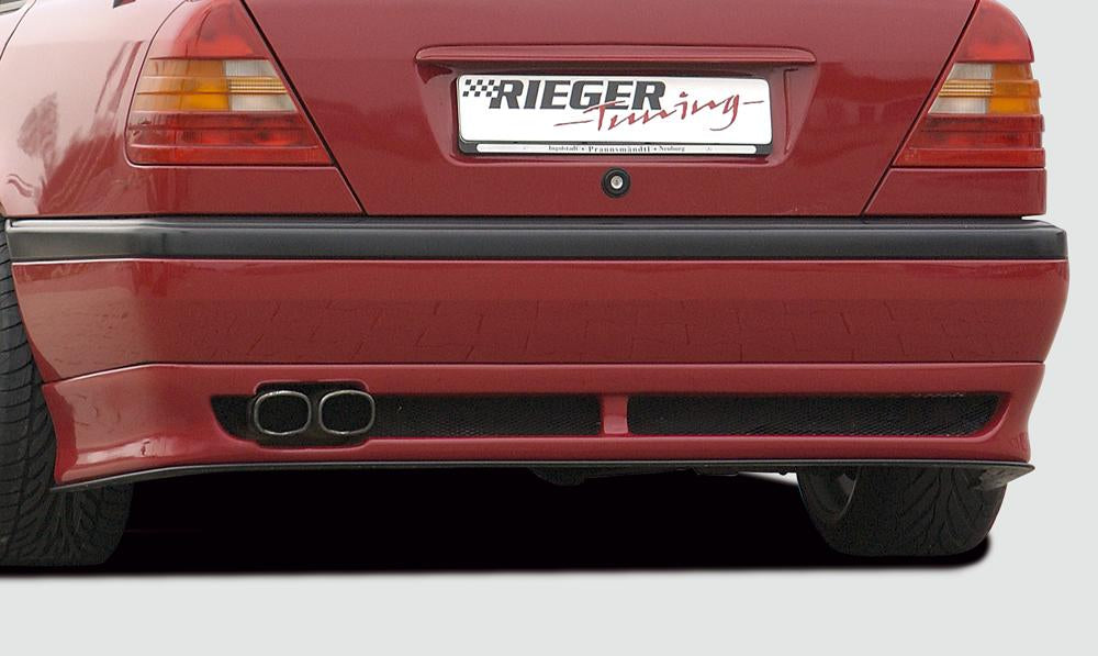 Mercedes C-Klasse (W202) Rieger Heckansatz ab Bj. 07.97- (ab Modell 98), nicht für T-Modell GFK, 
inkl. Alugitter, Gutachten, Montagezubehör