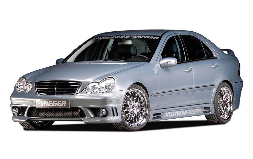 Mercedes C-Klasse (W203) Rieger Spoilerstoßstange    ABS, 
inkl. Alugitter, Montagezubehör, ABE