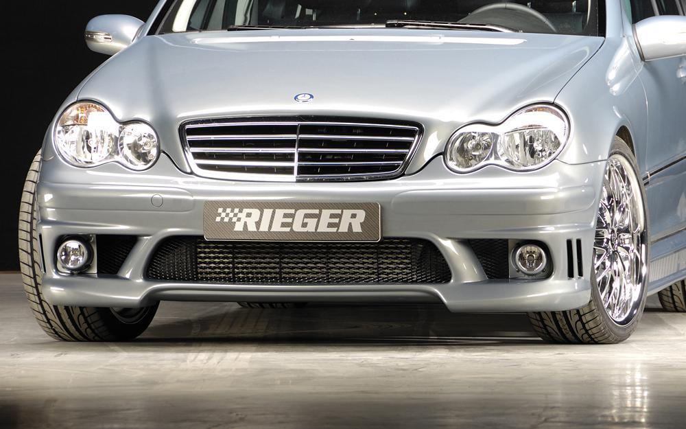 Mercedes C-Klasse (W203) Rieger Spoilerstoßstange    ABS, 
inkl. Alugitter, Montagezubehör, ABE
