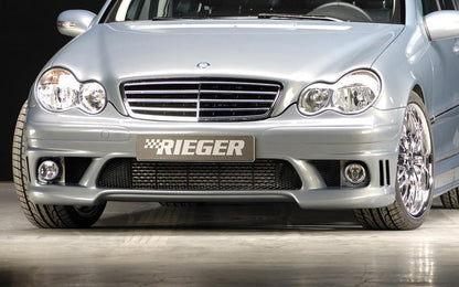 Mercedes C-Klasse (W203) Rieger Spoilerstoßstange    ABS, 
inkl. Alugitter, Montagezubehör, ABE