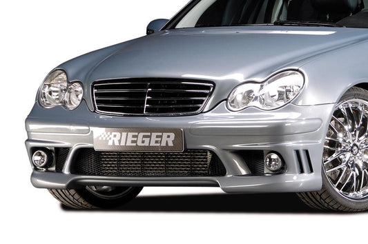 Mercedes C-Klasse (W203) Rieger Spoilerstoßstange    ABS, 
inkl. Alugitter, Montagezubehör, ABE