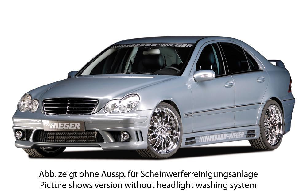 Mercedes C-Klasse (W203) Rieger Spoilerstoßstange    ABS, für Fzg. mit Scheinwerferreinigungsanlage, Einparkhilfe (PDC), 
inkl. Alugitter, Montagezubehör, ABE