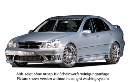 Mercedes C-Klasse (W203) Rieger Spoilerstoßstange    ABS, für Fzg. mit Scheinwerferreinigungsanlage, Einparkhilfe (PDC), 
inkl. Alugitter, Montagezubehör, ABE