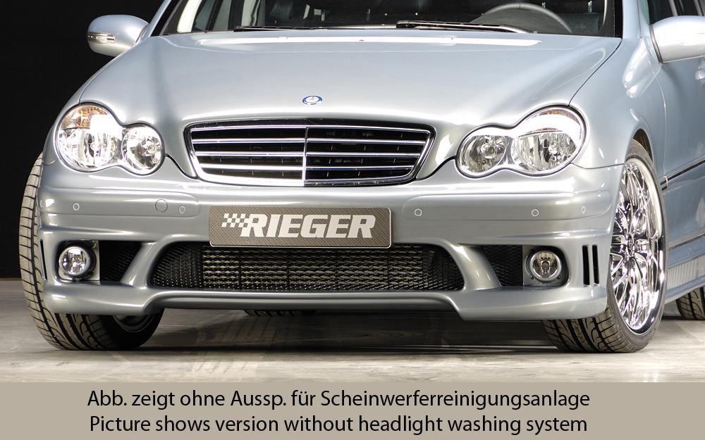 Mercedes C-Klasse (W203) Rieger Spoilerstoßstange    ABS, für Fzg. mit Scheinwerferreinigungsanlage, Einparkhilfe (PDC), 
inkl. Alugitter, Montagezubehör, ABE