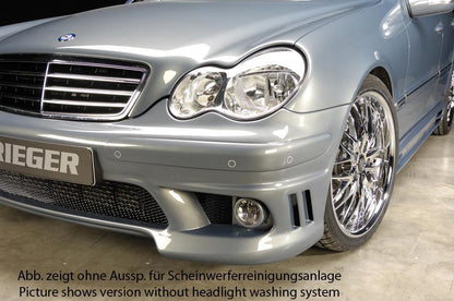 Mercedes C-Klasse (W203) Rieger Spoilerstoßstange    ABS, für Fzg. mit Scheinwerferreinigungsanlage, Einparkhilfe (PDC), 
inkl. Alugitter, Montagezubehör, ABE