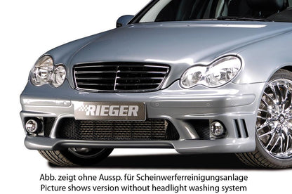 Mercedes C-Klasse (W203) Rieger Spoilerstoßstange    ABS, für Fzg. mit Scheinwerferreinigungsanlage, Einparkhilfe (PDC), 
inkl. Alugitter, Montagezubehör, ABE