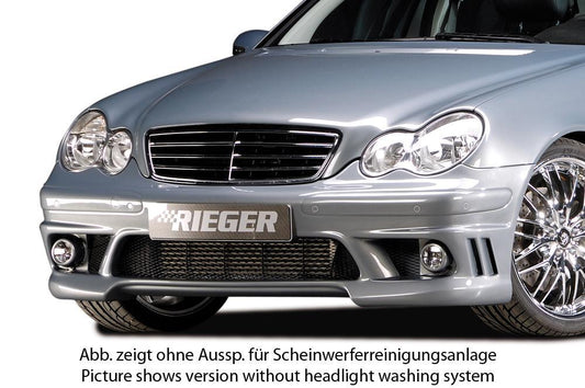 Mercedes C-Klasse (W203) Rieger Spoilerstoßstange    ABS, für Fzg. mit Scheinwerferreinigungsanlage, Einparkhilfe (PDC), 
inkl. Alugitter, Montagezubehör, ABE