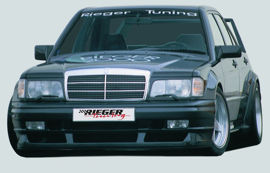 Mercedes 190 (W201) Rieger Spoilerstoßstange für Fzg. mit Seriengrill mit Aussparung für NSW, GFK, 
inkl. Gutachten, Montagezubehör