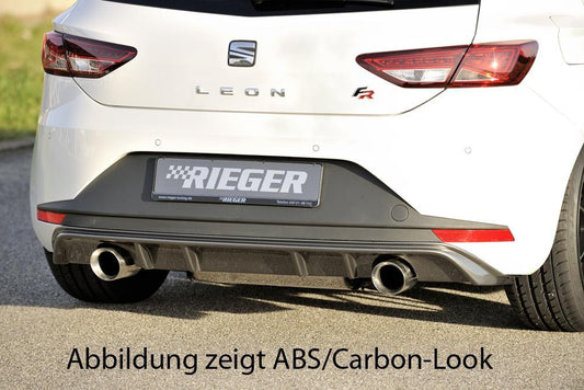 Seat Leon FR (5F) Rieger Heckeinsatz  für Sportendrohr li. u. re., (100mm ø), ABS, 
inkl. Montagezubehör, Gutachten