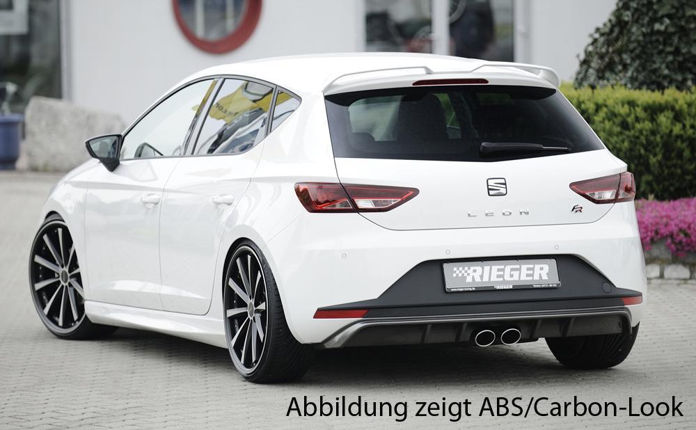 Seat Leon FR (5F) Rieger Heckeinsatz  für Doppelendrohr mittig, ABS, 
inkl. Montagezubehör, Gutachten