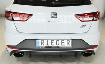 Seat Leon Cupra (5F) Rieger Heckeinsatz  für orig. Endrohr li. u. re., ABS, 
inkl. Montagezubehör, Gutachten