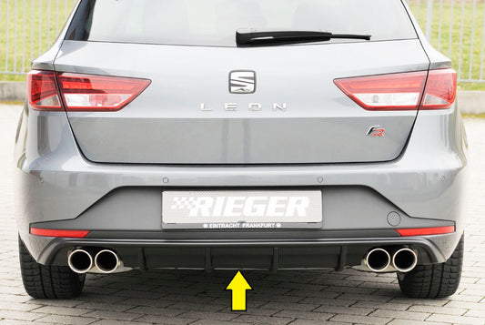 Seat Leon FR (5F) Rieger Heckeinsatz (27021) für Doppelendrohr li. u. re., ABS, 
inkl. Montagezubehör, Gutachten