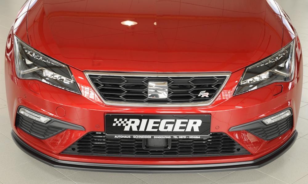 Seat Leon Cupra (5F) Rieger Spoilerschwert für orig. FR-/ Cupra-Frontschürze für orig. Frontschürze, ABS, 
inkl. Montagezubehör, ABE