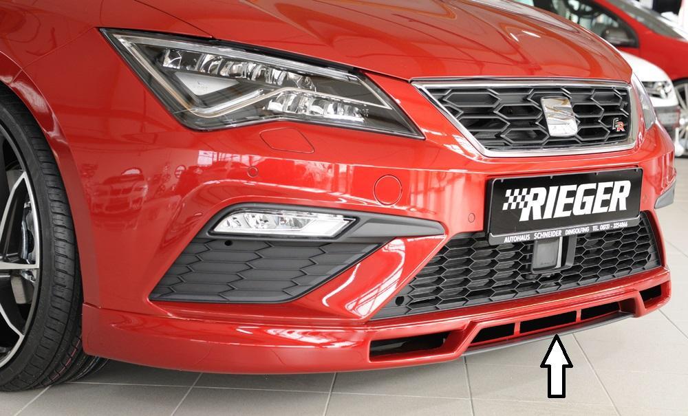 Seat Leon Cupra (5F) Rieger Spoilerschwert für Spoilerlippe 27031 mittig, für Spoilerlippe, ABS, 
inkl. Montagezubehör, ABE