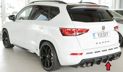 Seat Ateca Cupra (5FP) Rieger Heckeinsatz für orig. Doppelendrohr li u. re, (4x90x72mm oval), für Sportendrohre li. u. re....