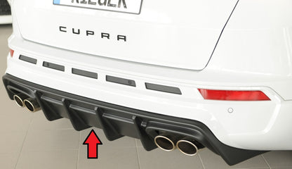 Seat Ateca Cupra (5FP) Rieger Heckeinsatz für orig. Doppelendrohr li u. re, (4x90x72mm oval), für Sportendrohre li. u. re....