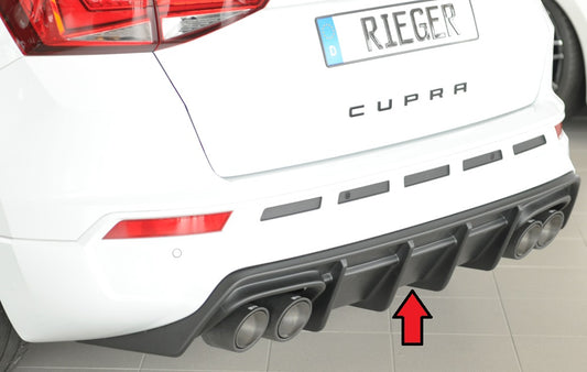 Seat Ateca Cupra (5FP) Rieger Heckeinsatz (für Fzg. mit AHK) für orig. Doppelendrohr li u. re, (4x90x72mm oval), für Sport...