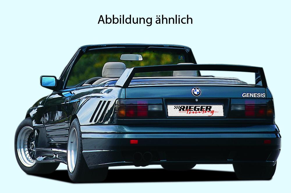 BMW 3er E30 Rieger Heckflügel Breitbau II -> auch einzeln montierbar mit 3. Bremsleuchte, GFK, 
inkl. Gutachten