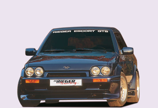Ford Escort 4 Rieger Spoilerstoßstange Breitbau I Escort IV mit Aussparung für Blinkleuchten, GFK inkl. Gutachten, Montagezubehör