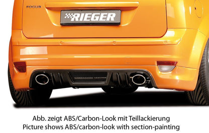 Ford Focus 2 Rieger Heckschürzenansatz  für Endrohr li. u. re., ABS, 
inkl. Alugitter, Gutachten, Montagezubehör