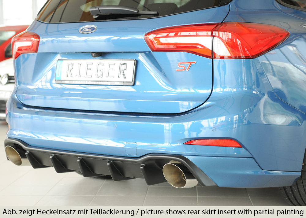 Ford Focus 4 (DEH) Rieger Heckeinsatz für Sportendrohr li. u. re., (115mm ø), ABS, für Fzg. mit ST-Line, ohne Anhängekuppl...