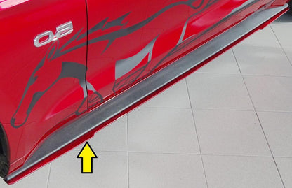 Ford Mustang 6 (LAE) Rieger Seitenschwelleransatz nur für orig. GT-Schweller links, für orig. Seitenschweller, ABS, für Fzg. mit GT-Ausstattung, 
inkl. Montagezubehör, Gutachten