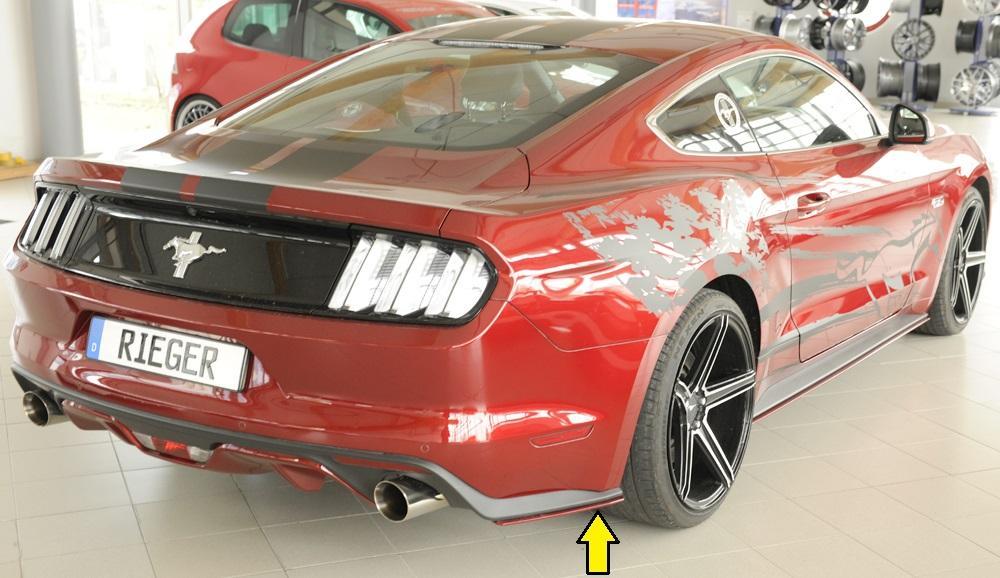 Ford Mustang 6 (LAE) Rieger Heckschürzenansatz seitlich rechts für orig. GT-Heckschürze rechts, für orig. Heckschürze, ABS, für Fzg. mit GT-Ausstattung, 
inkl. Montagezubehör, Gutachten