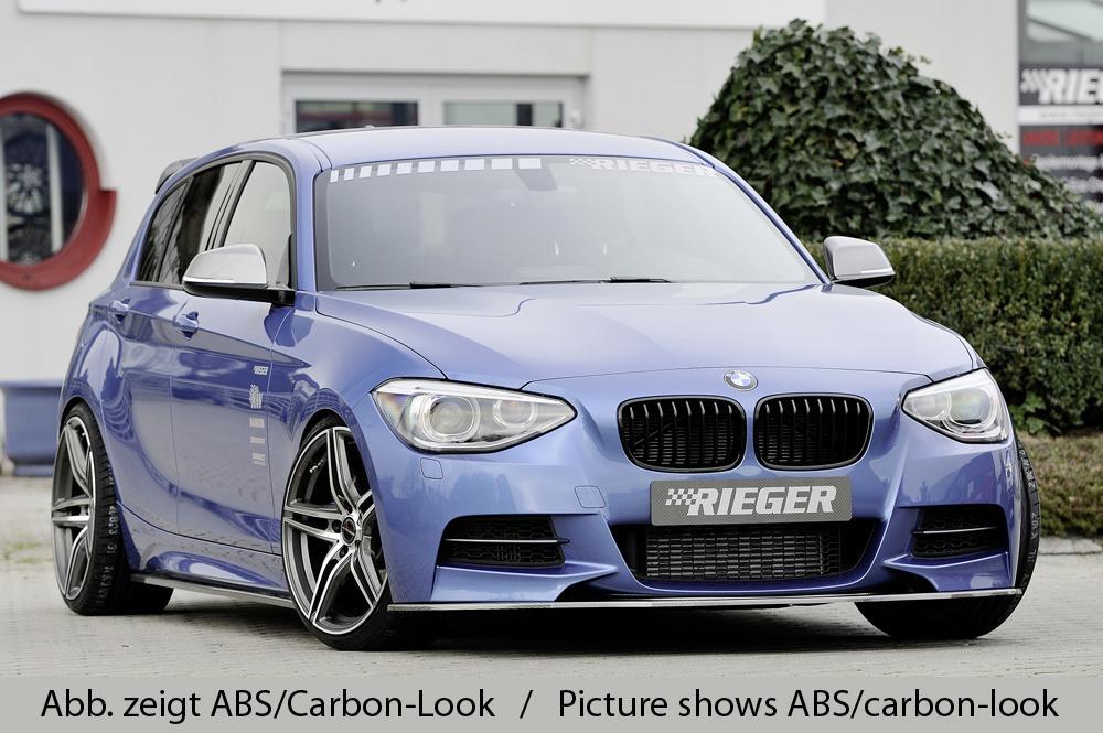 BMW 1er F20  (1K4) Rieger Spoilerschwert für orig. M-Paket-Frontschürze gerade Version, für orig. Frontschürze, ABS, für Fzg. mit M-Technik, 
inkl. Montagezubehör, ABE