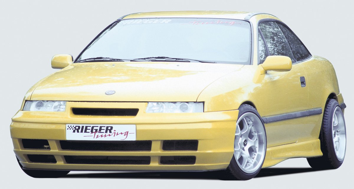 Opel Calibra (A) Rieger Spoilerstoßstange  -> Kotflügel müssen ausgeweitet werden! GFK inkl. Gutachten, Montagezubehör