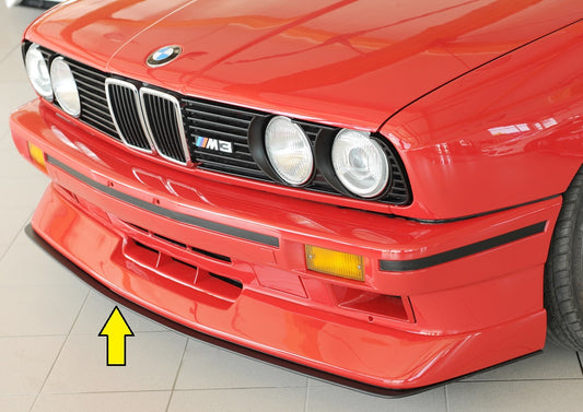 BMW 3er E30 M3 Rieger Spoilerschwert für Spoilerlippe, ABS, 
inkl. Montagezubehör, ABE
