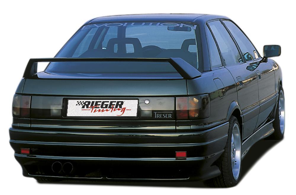 Audi 80 Typ 89 Rieger Heckflügel Breitbau II Typ 035 und B4 (für B4 anderes Gutachten!) GFK, 
inkl. Gutachten, Montagezubehör