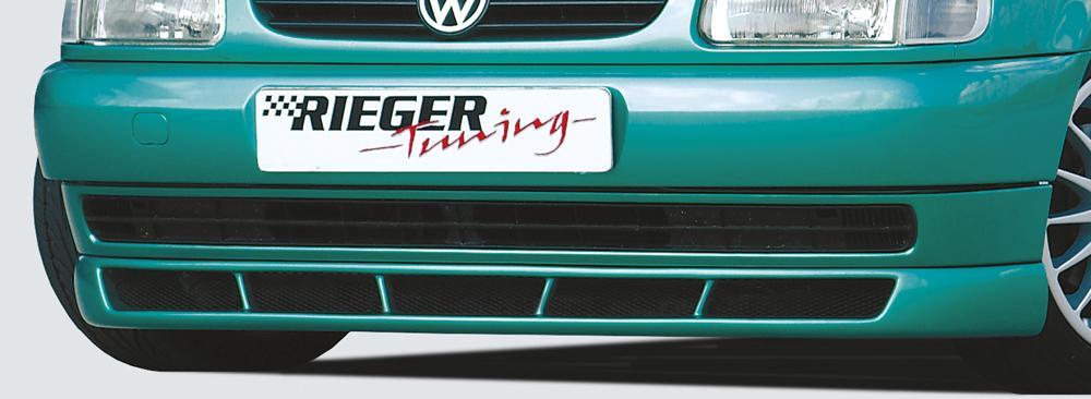 VW Polo 4 (6N) Rieger Spoilerlippe -> mit 5  Schächten ohne Stylingpaket, ABS, 
inkl. Gutachten, Montagezubehör