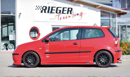 VW Polo 5 (9N) Rieger Seitenschweller   auch 9N2/GTI (orig.Schweller müssen demontiert w.) rechts, mit Schacht, mit Ausschnitt, ABS, 
inkl. Alugitter, Gutachten, Montagezubehör